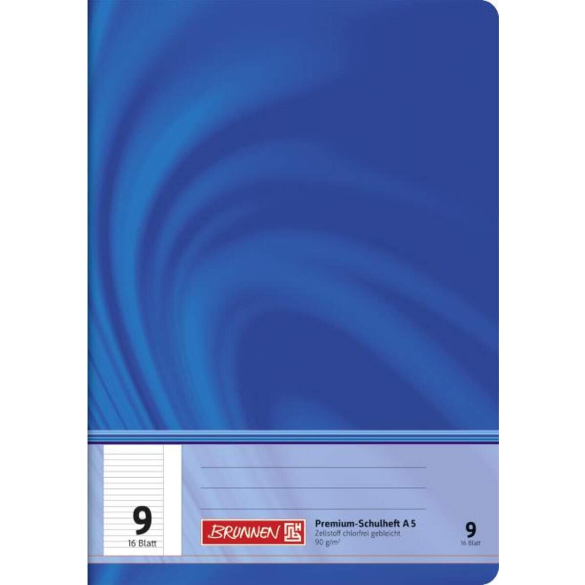 BRUNNEN Schulheft Young Vivendi A5, kariert, Liniatur 9, 16 Blatt