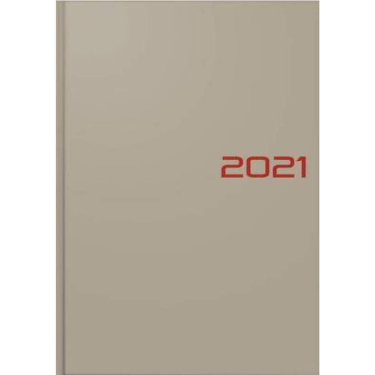 BRUNNEN Tageskalender Buchkalender 2021 Blattgröße 14,5 x 20,6 cm, taupe