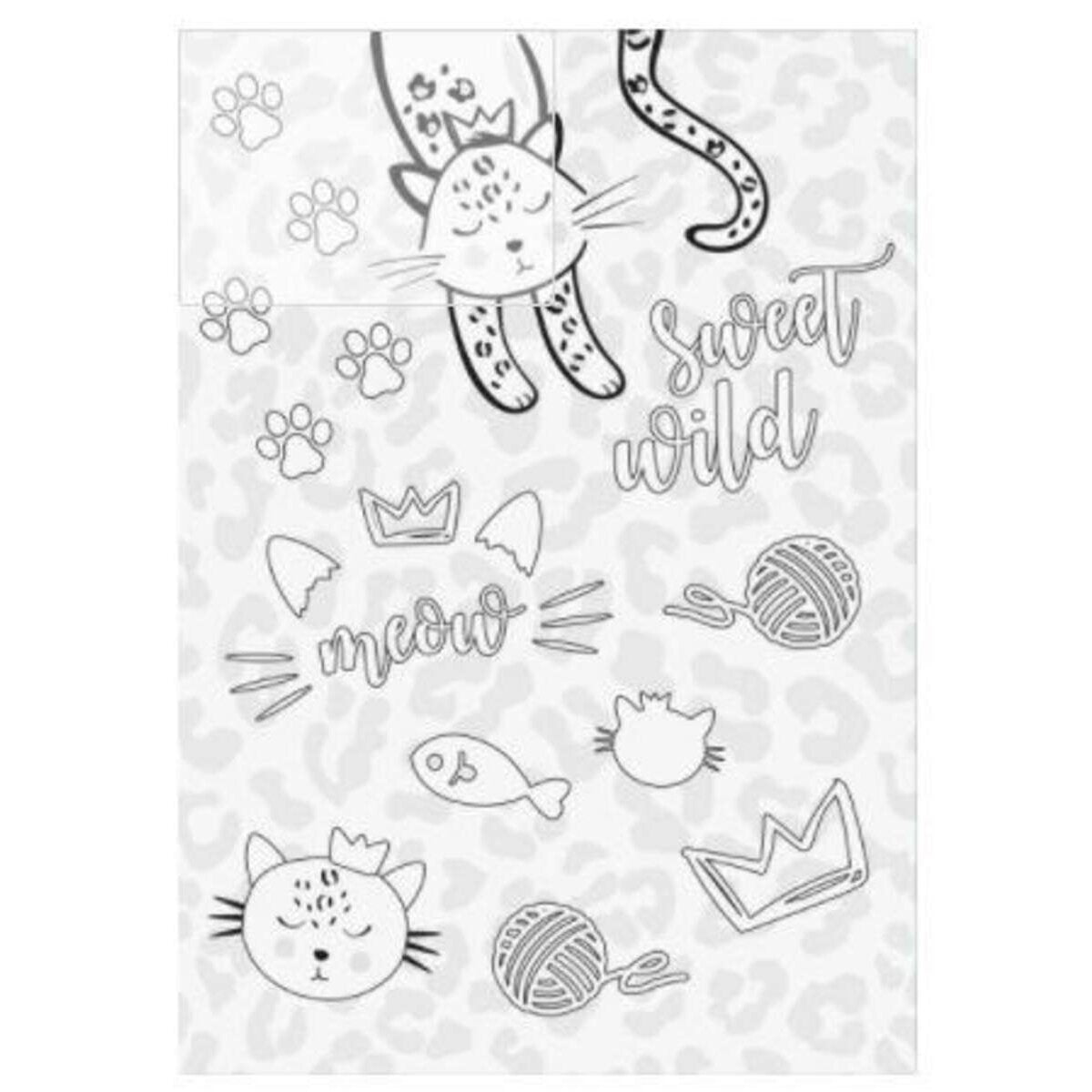 BRUNNEN Zeichenblock Katze - Sweet Wild Cat, DIN A3