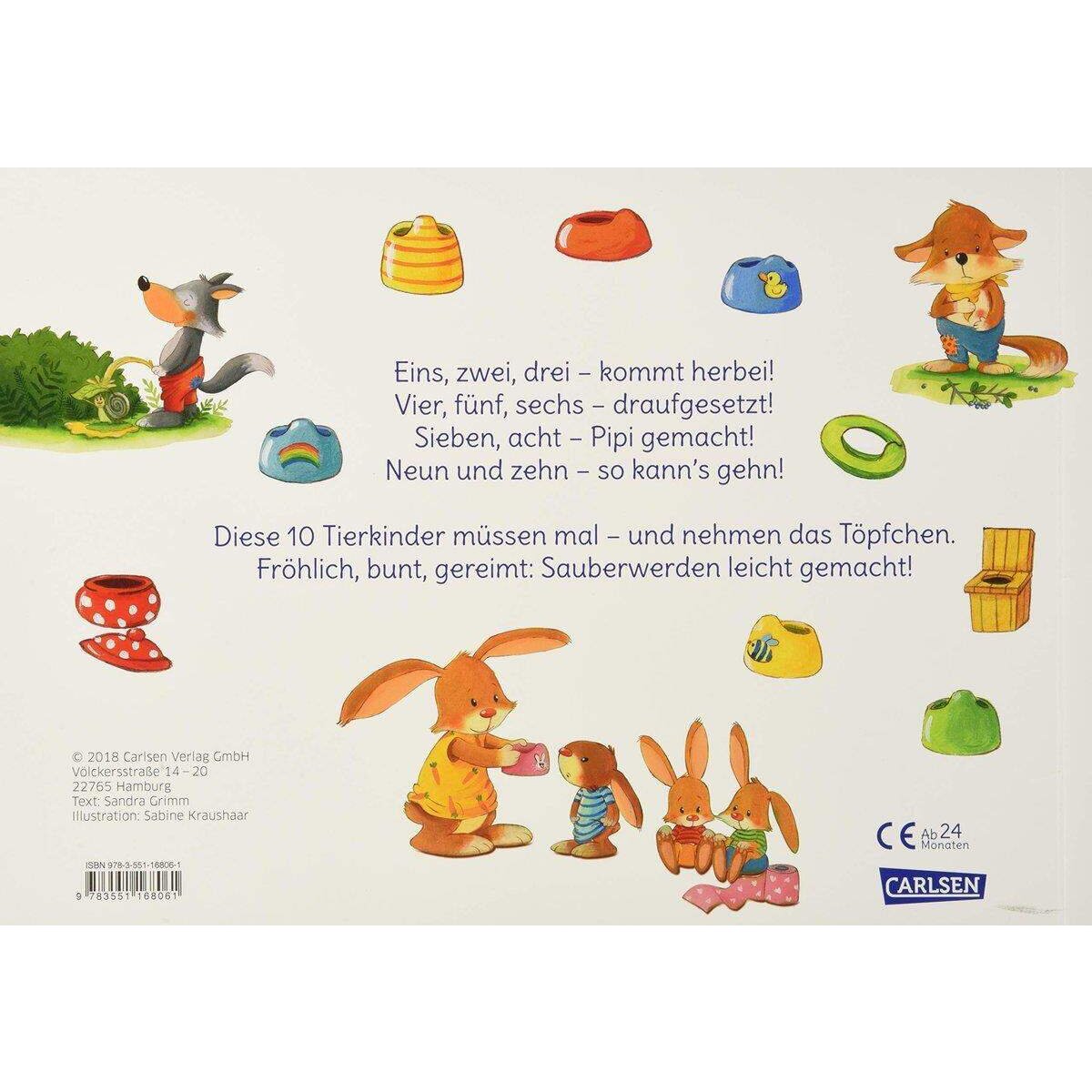 Carlsen Verlag 10 kleine Töpfchenpupser, Pappbilderbuch