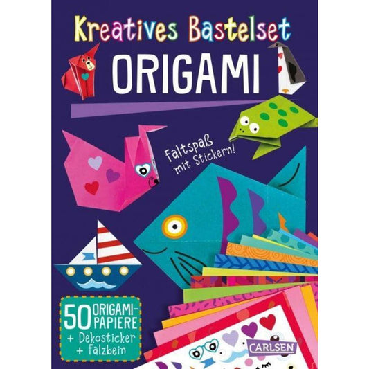 Carlsen Verlag Kreatives Bastelset: Origami: Set mit 50 Faltbögen, Anleitungsbuch und Falzhilfe