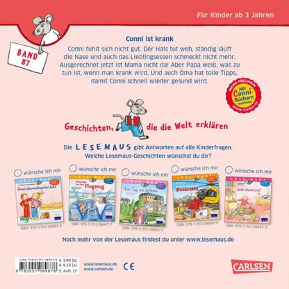 Carlsen Verlag LESEMAUS 87: Conni ist krank