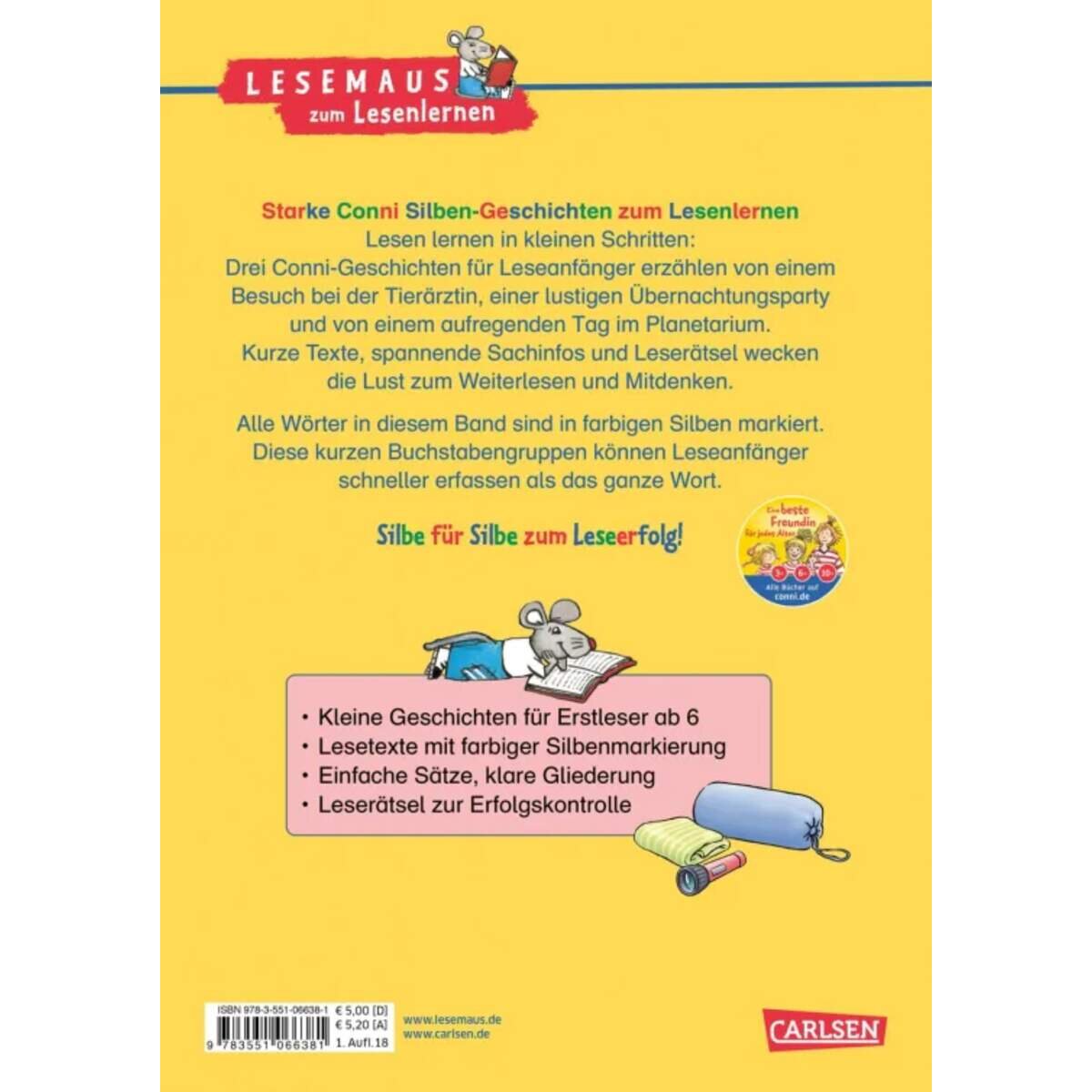Carlsen Verlag LESEMAUS zum Lesenlernen Sammelbände: Starke Conni Silben-Geschichten