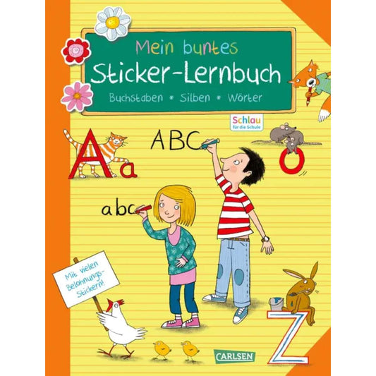 Carlsen Verlag Schlau für die Schule: Mein buntes Sticker-Lernbuch: Buchstaben, Silben, Wörter