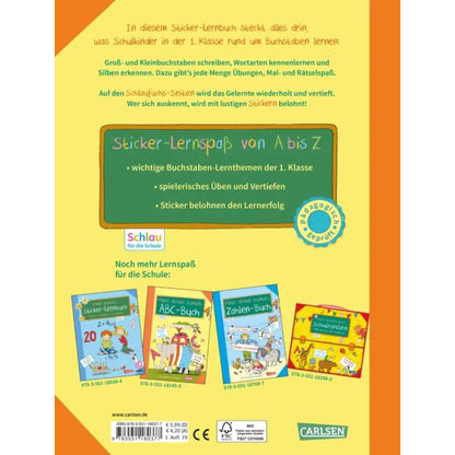 Carlsen Verlag Schlau für die Schule: Mein buntes Sticker-Lernbuch: Buchstaben, Silben, Wörter