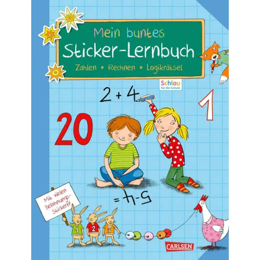 Carlsen Verlag Schlau für die Schule: Mein buntes Sticker-Lernbuch: Zahlen, Rechnen, Logikrätsel