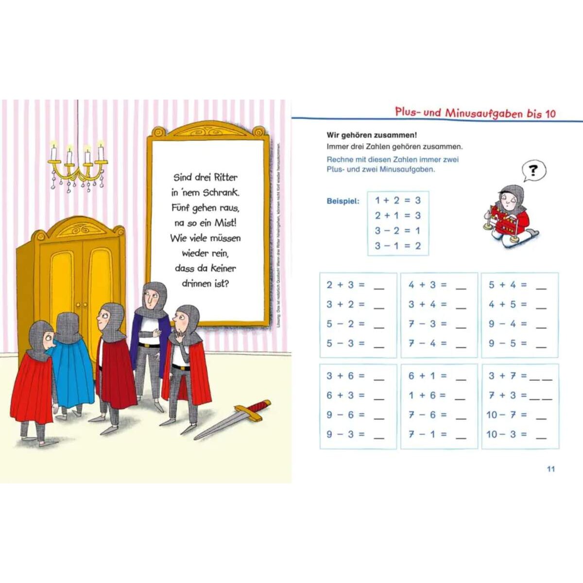 Carlsen Verlag Schlau für die Schule: Mein buntes Sticker-Lernbuch: Zahlen, Rechnen, Logikrätsel