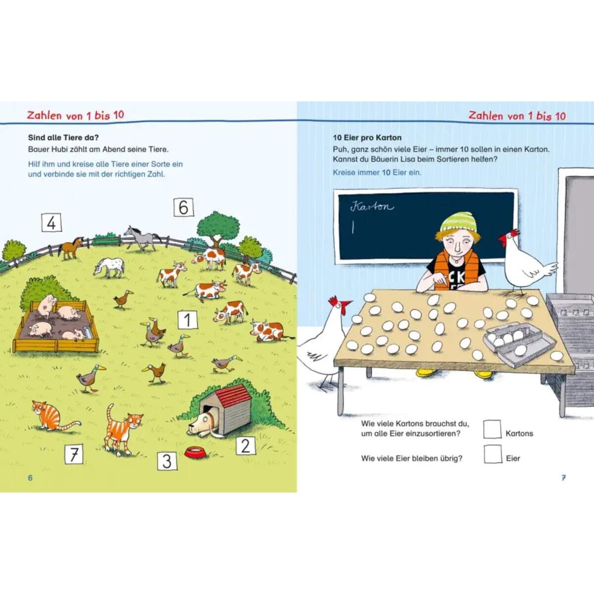 Carlsen Verlag Schlau für die Schule: Mein buntes Sticker-Lernbuch: Zahlen, Rechnen, Logikrätsel
