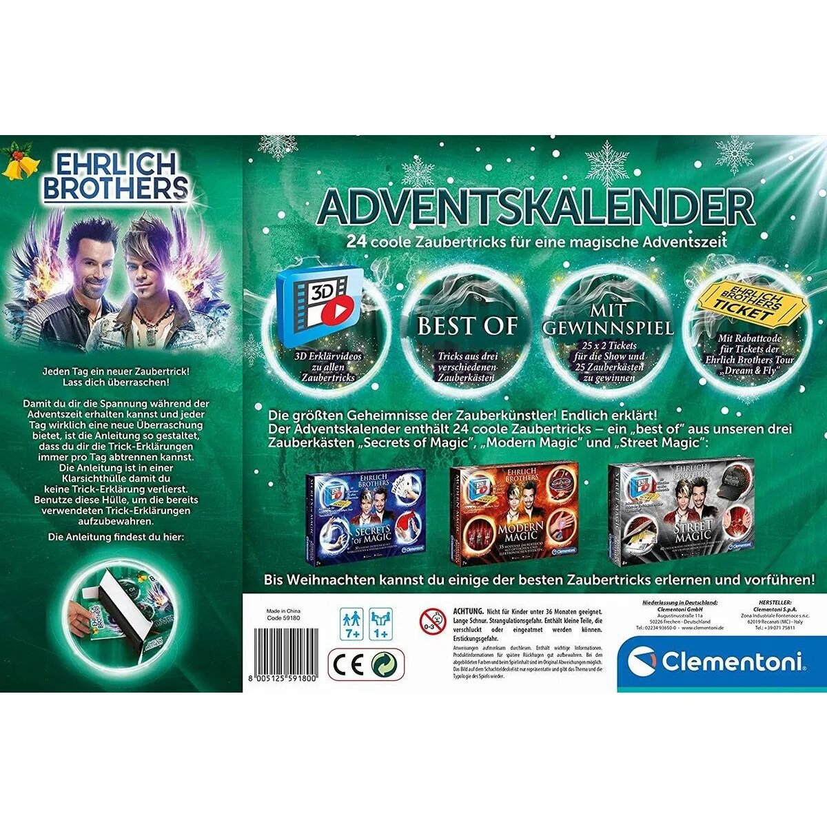 Clementoni Ehrlich Brothers - Adventskalender der Magie 2020