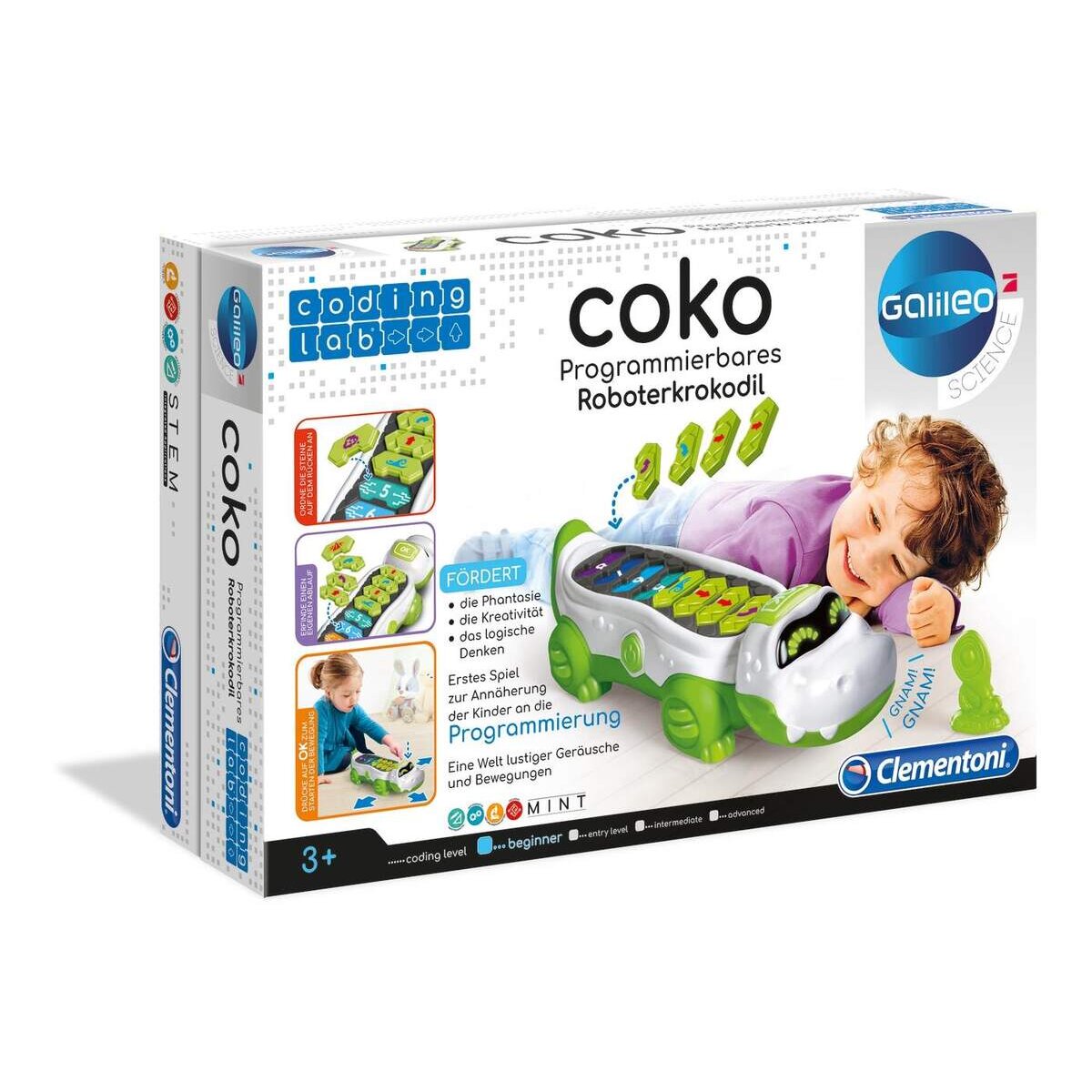 Clementoni Galileo Coding Lab Coco programmierbares Roboter-Krokodil