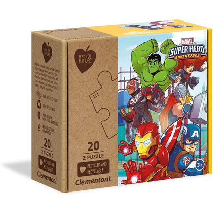 Clementoni Play for Future - Marvel Superhelden, 2 x 20 Teile
