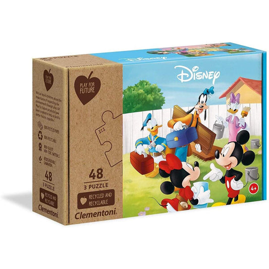 Clementoni Play for Future - Mickey Mouse, 3 x 48 Teile
