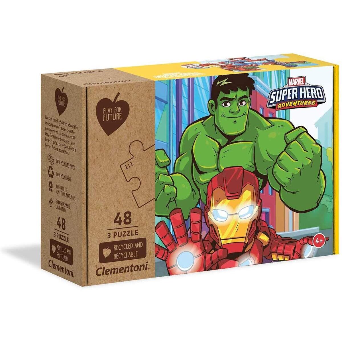 Clementoni Play for Future - Marvel Superhero, 3 x 48 Teile