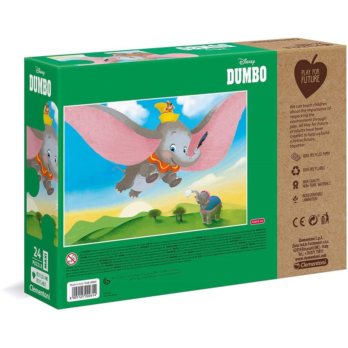Clementoni Play for Future Maxi Puzzle - Dumbo, 24 Teile