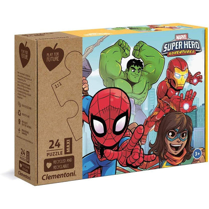 Clementoni Play for Future Maxi Puzzle - Marvel Superhelden, 24 Teile