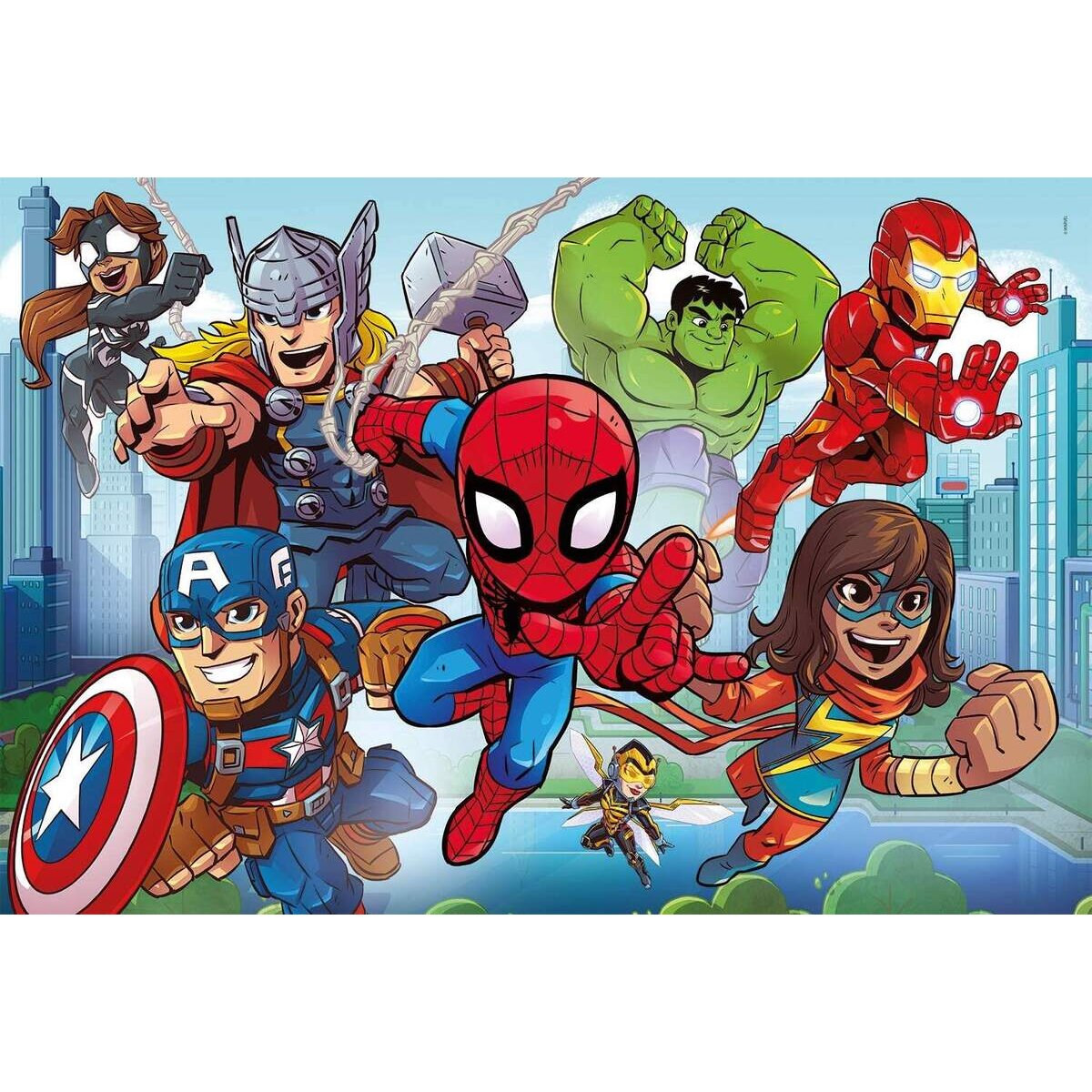 Clementoni Play for Future Maxi Puzzle - Marvel Superhelden, 24 Teile