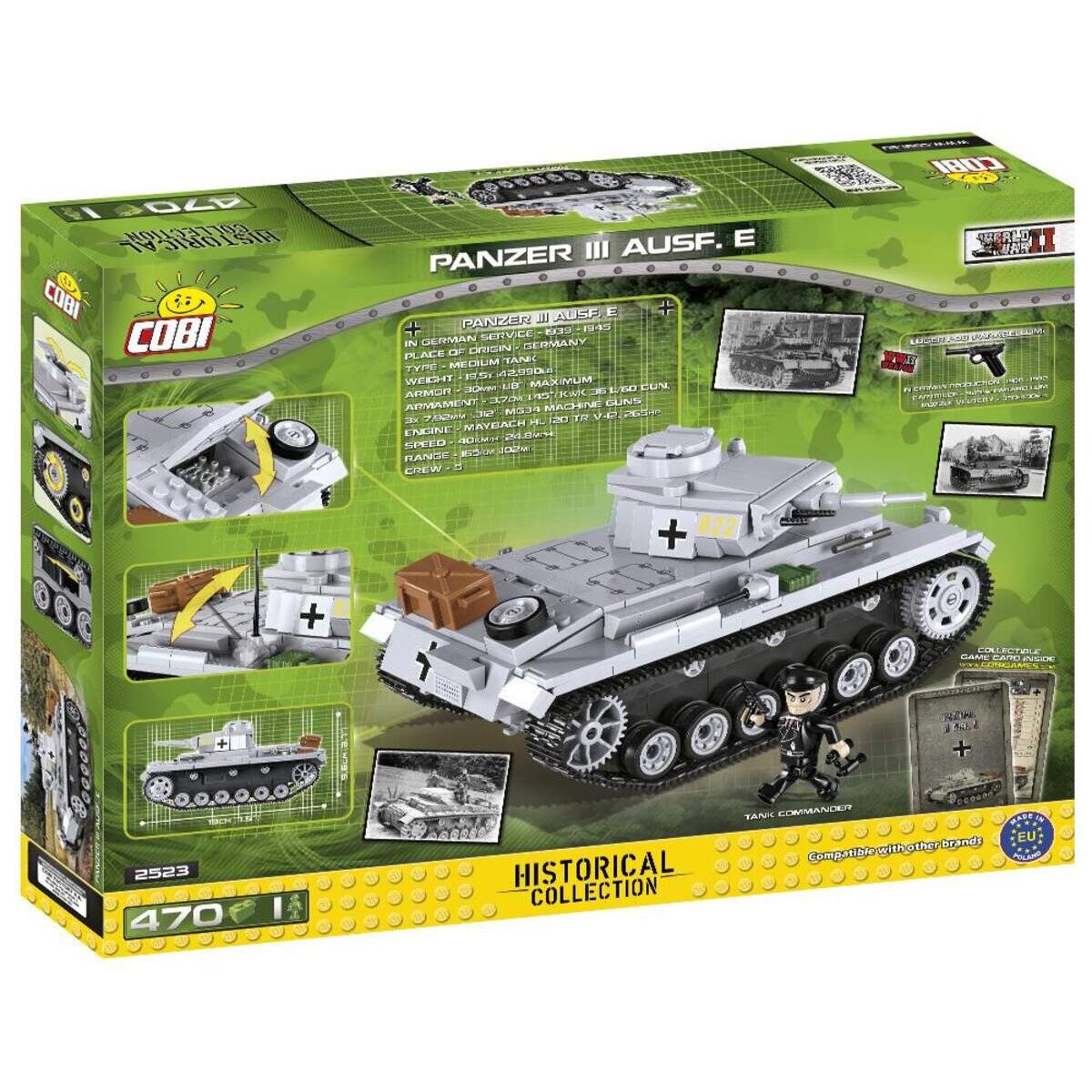 Cobi 2523 Bausatz Panzer III Ausführung E 475 Steine