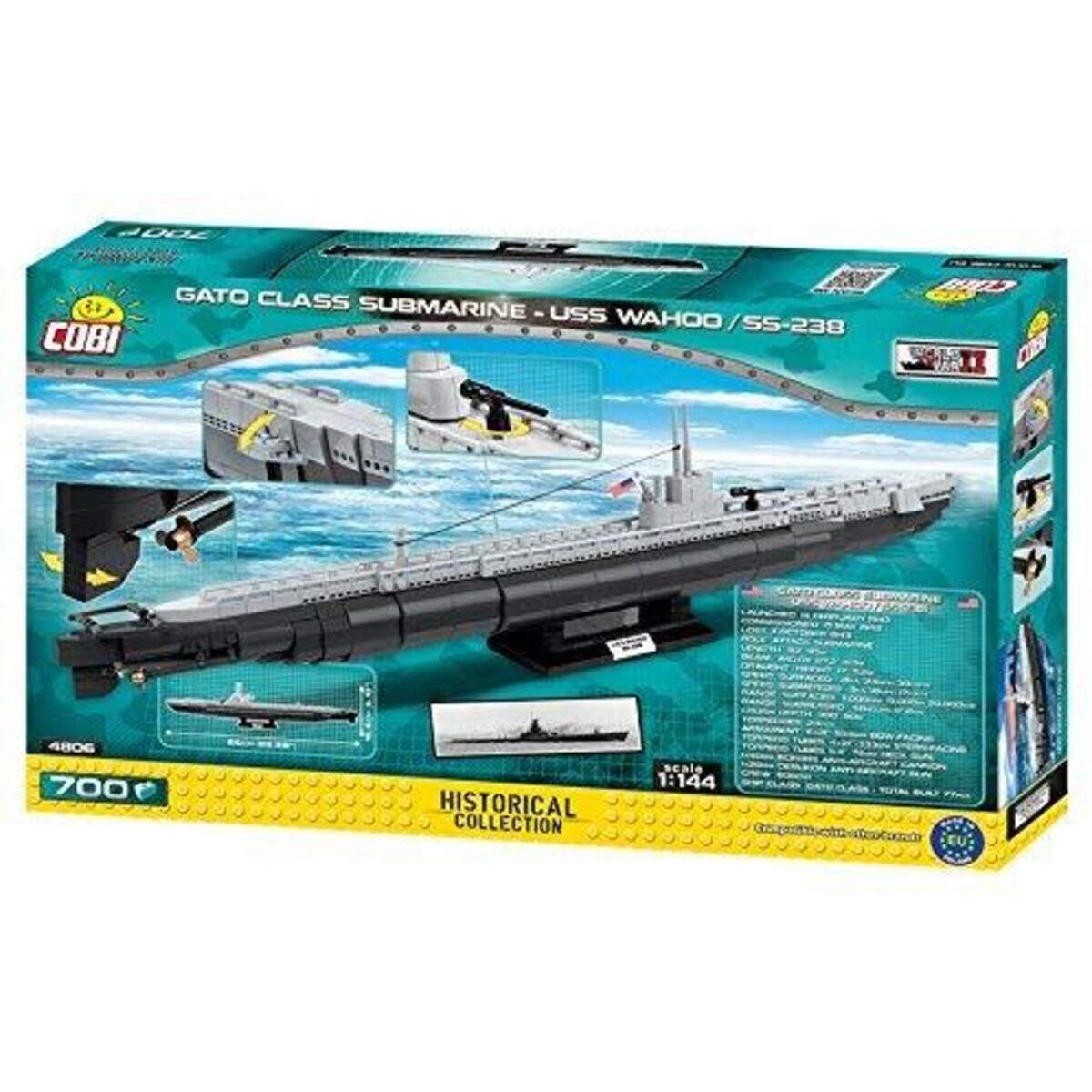 Cobi 4806 Historical Collection Gato Class Submarine USS Wahoo SS-238