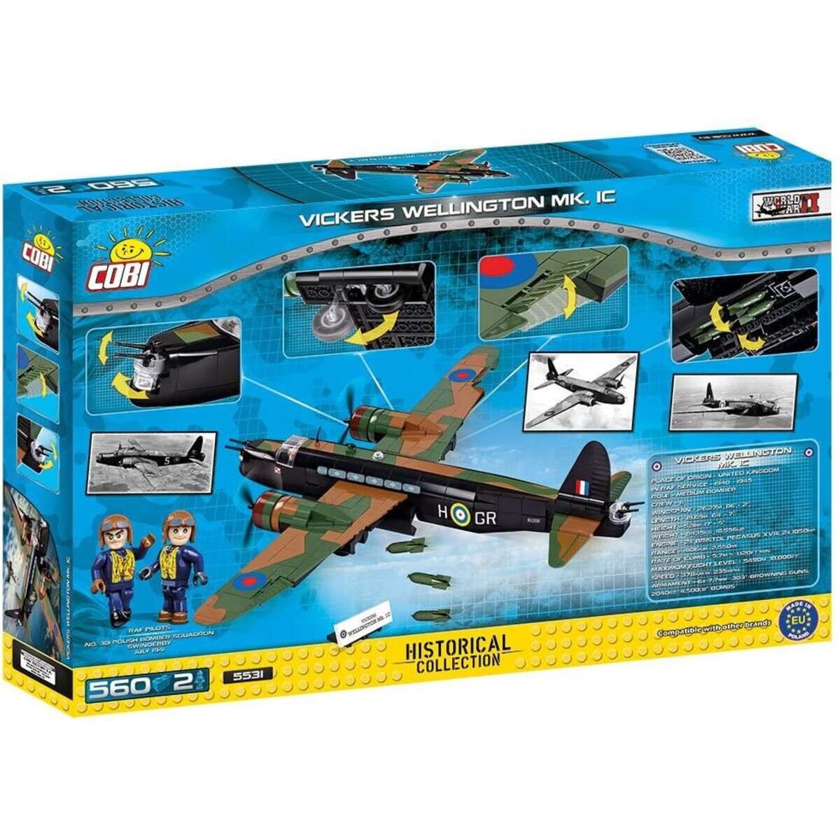 Cobi 5531 Vickers Wellington MK.IC 560 Steine
