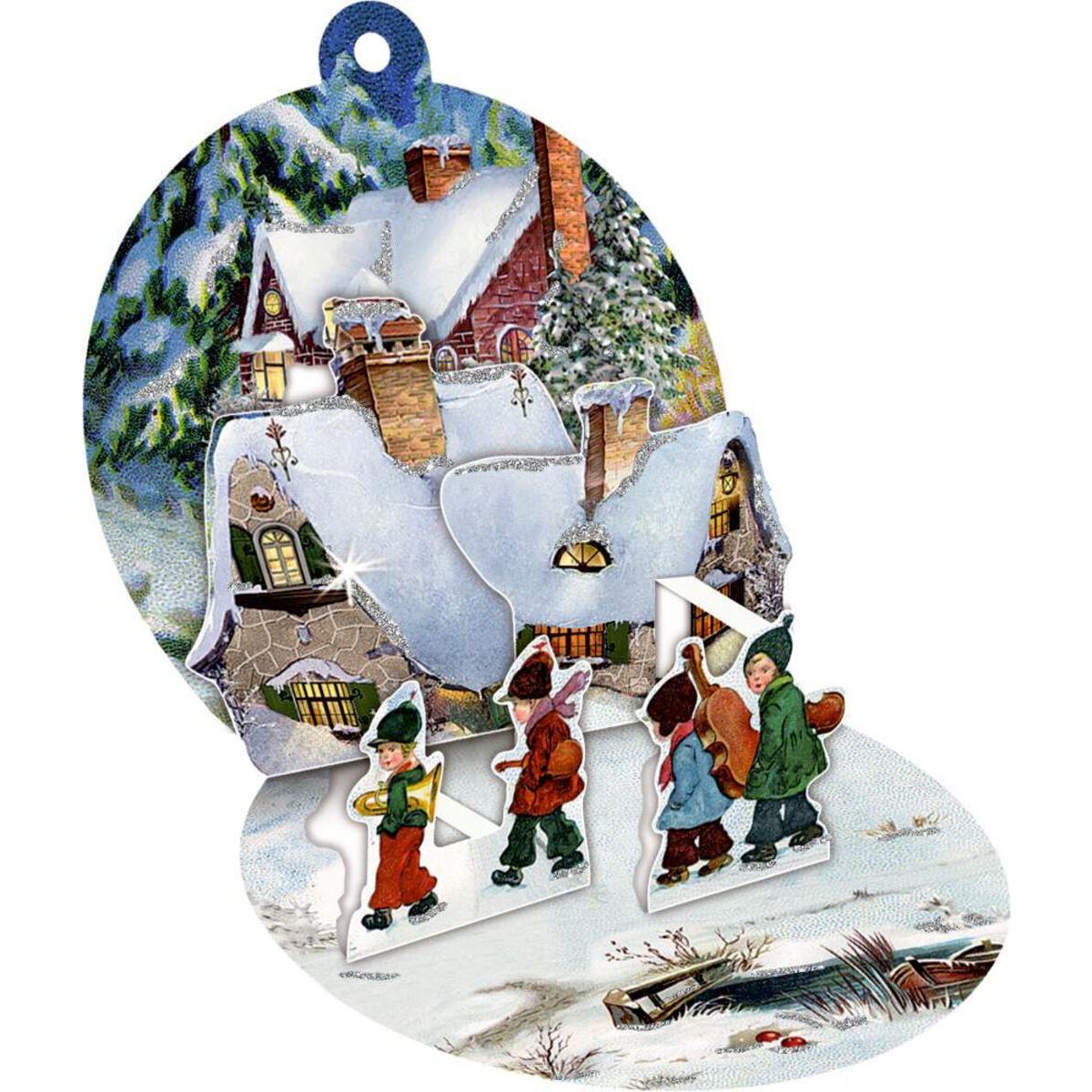 Coppenrath Nostalgie Geschenkanhänger Pop-up mit Kuvert, sortiert