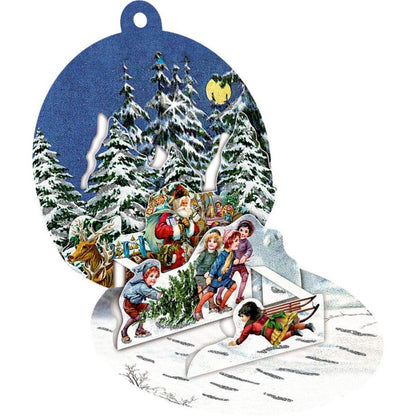 Coppenrath Nostalgie Geschenkanhänger Pop-up mit Kuvert, sortiert