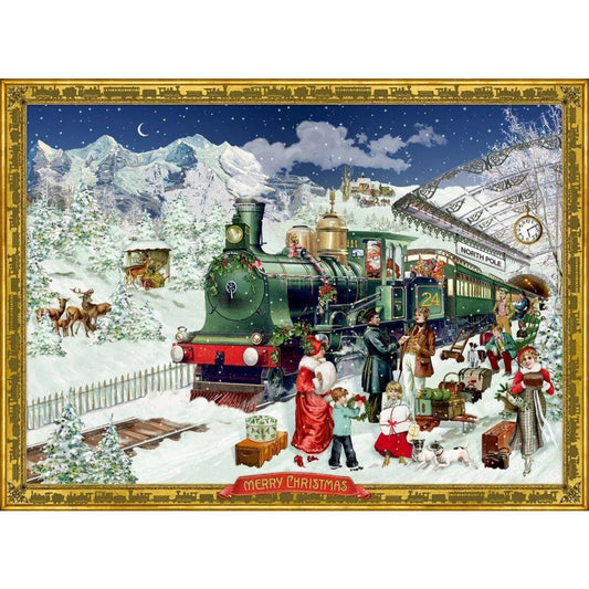 Coppenrath Nostalgische Eisenbahn, Wand-Adventskalender A4