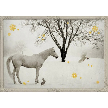 Coppenrath Pferd in Schneelandschaft Wand-Adventskalender A3-Format