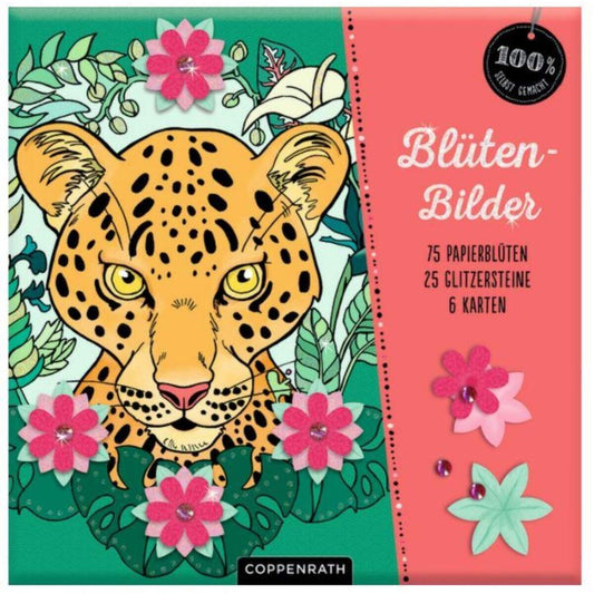 Coppenrath Verlag 100% s.g.: Blütenbilder (Karten,Papierblüten&Glitzerstein.)