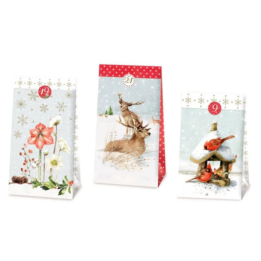 Coppenrath Verlag 24 Adventskalender-Tüten - Weihnachtszauber mit M.Bastin