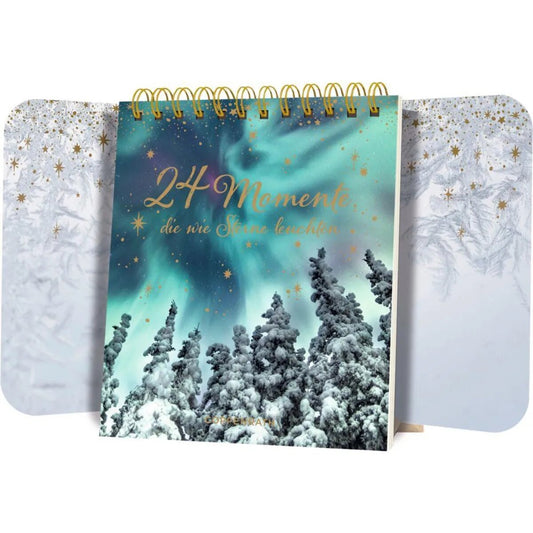 Coppenrath Verlag 24 Momente, die wie Sterne leuchten, Tisch-Adventskalender
