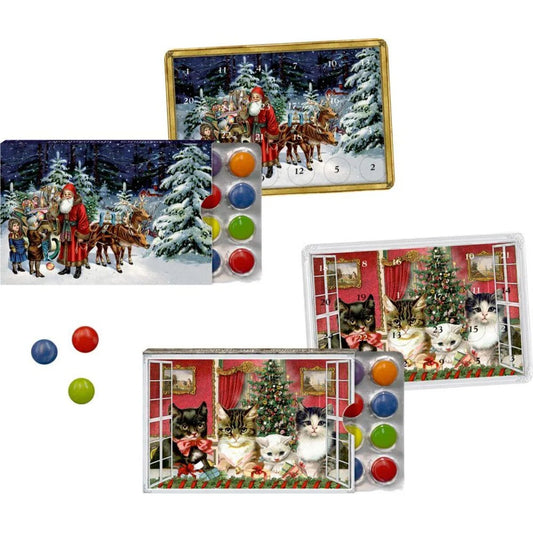 Coppenrath Verlag 24 Schokolinsen-Adventskalender, sortiert.