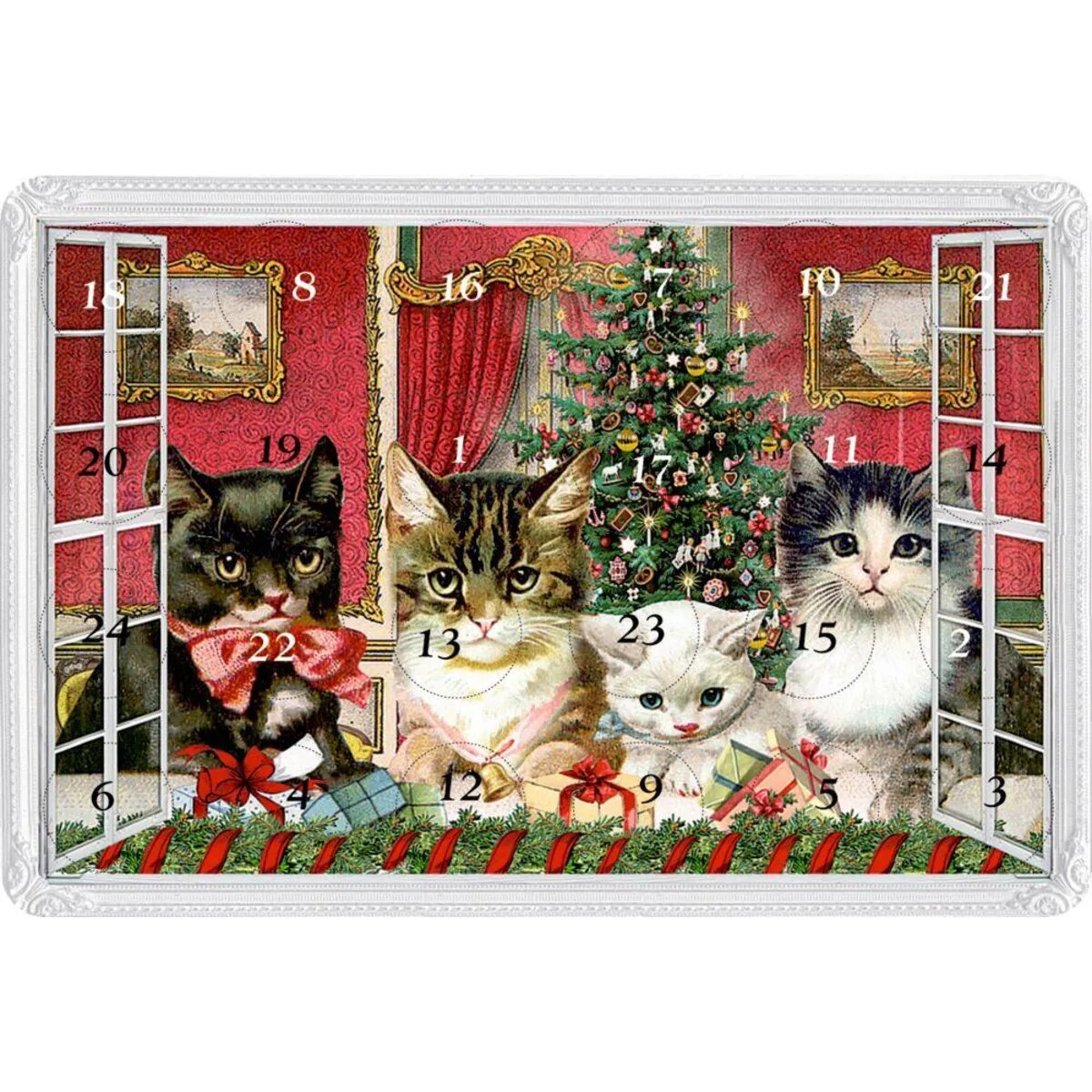 Coppenrath Verlag 24 Schokolinsen-Adventskalender, sortiert.
