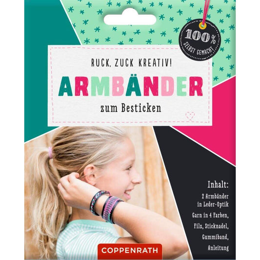 Coppenrath Verlag Armbänder z. Besticken: Leder-Optik schwarz 100%