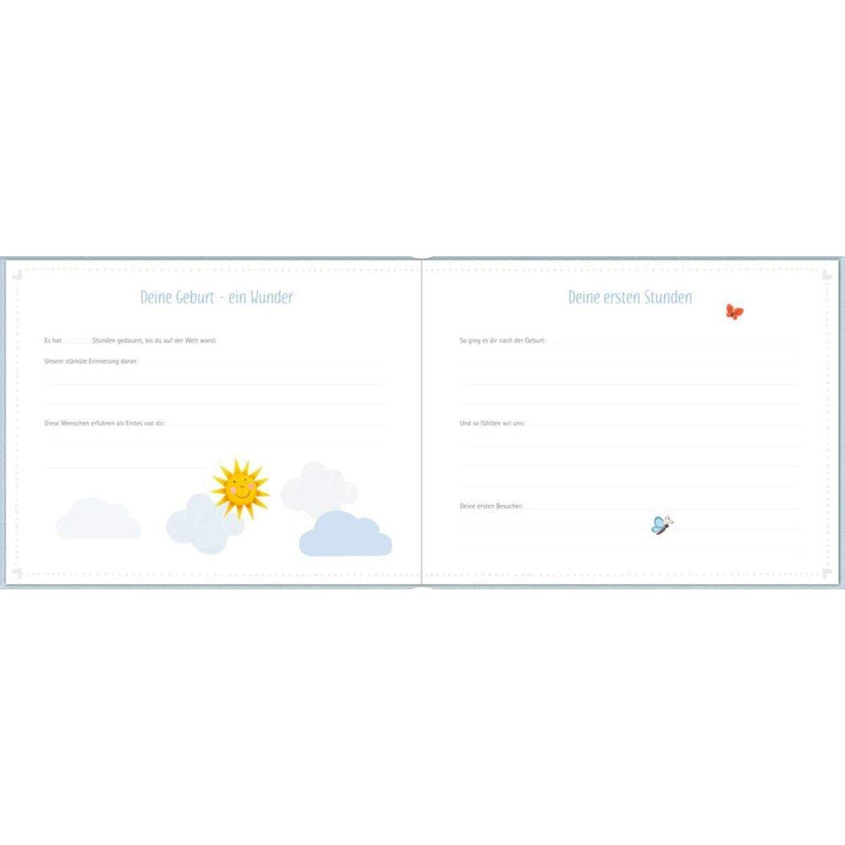 Coppenrath Verlag Babyalbum Willkommen, hellblau (BabyGlück)