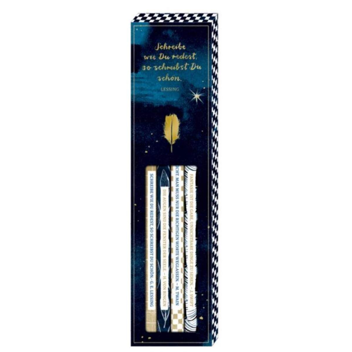 Coppenrath Verlag Bleistift-Set mit Sprüchen - BücherLiebe, 6-teilig