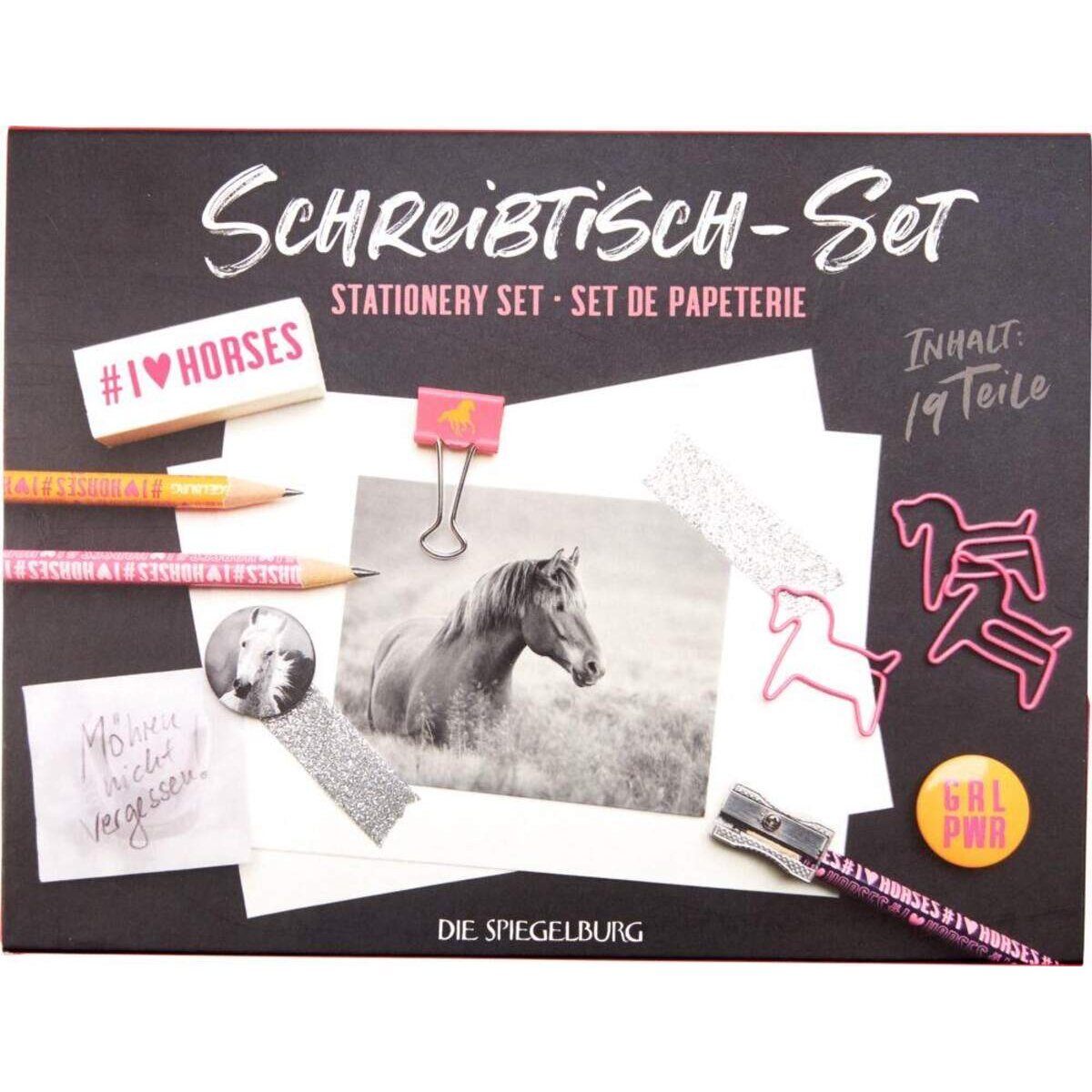 Coppenrath Verlag Die Spiegelburg Schreibtisch-Set I LOVE HORSES