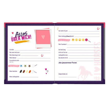 Coppenrath Verlag Freundebuch: I LOVE HORSES Meine Freunde (m.Wendepailletten)