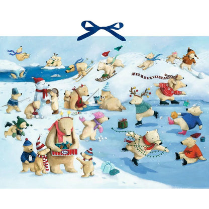 Coppenrath Verlag Fröhliche Eisbären-Weihnacht, Wand-Adventskalender
