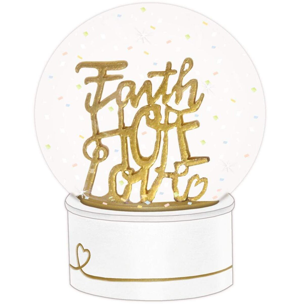 Coppenrath Verlag Glitzerkugel "Faith-Hope-Love"