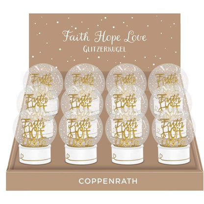 Coppenrath Verlag Glitzerkugel "Faith-Hope-Love"