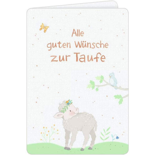 Coppenrath Verlag Grußkarte Alle guten Wünsche zur Taufe (Schäfchen)