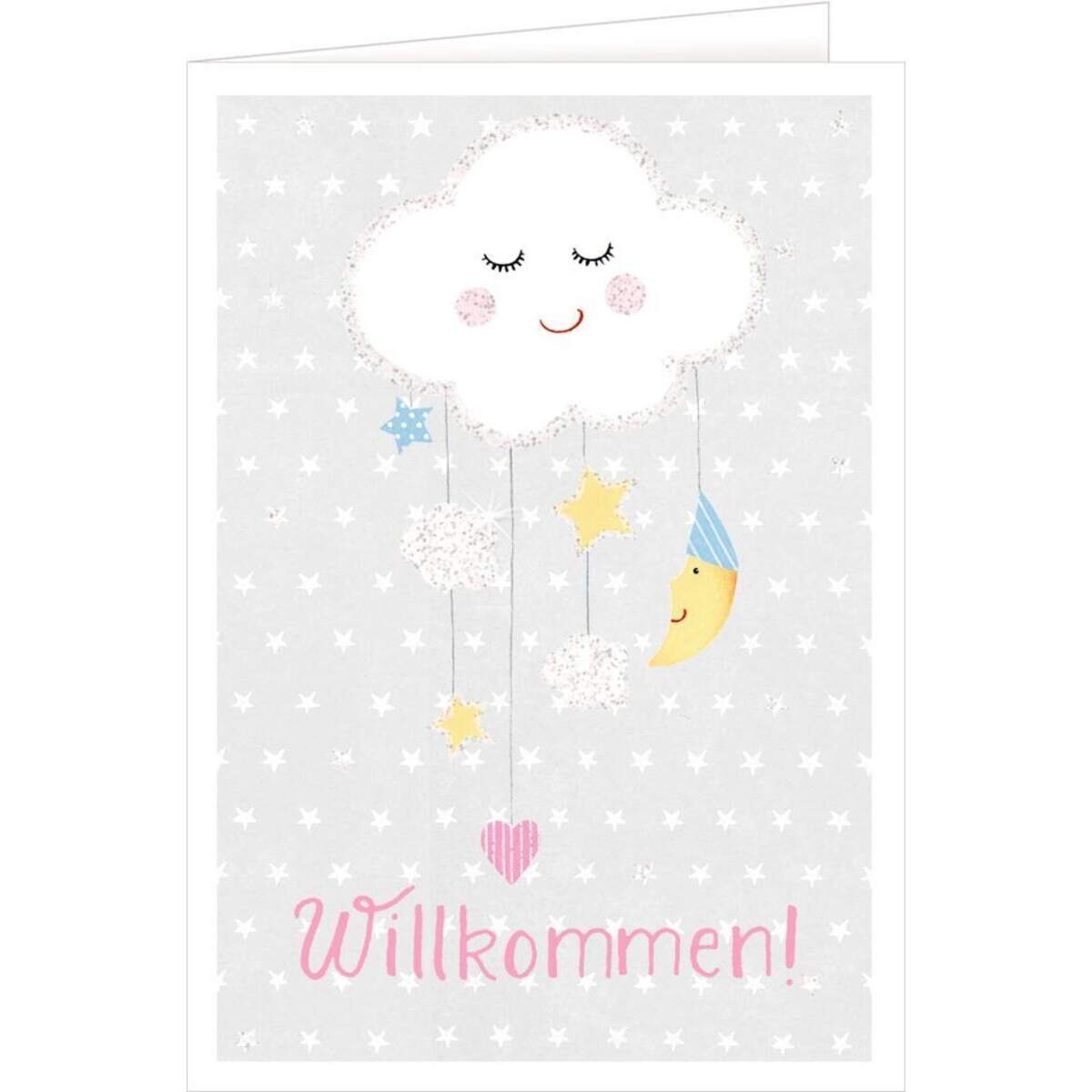 Coppenrath Verlag Grußkarten Willkommen BabyGlück (6 x 4 Ex. sort.)