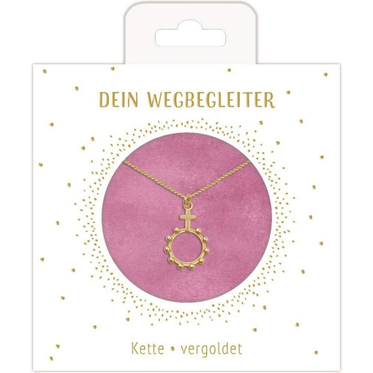 Coppenrath Verlag Halskette mit Rosenkranzanhänger (vergoldet)