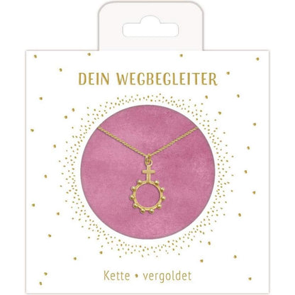 Coppenrath Verlag Halskette mit Rosenkranzanhänger (vergoldet)
