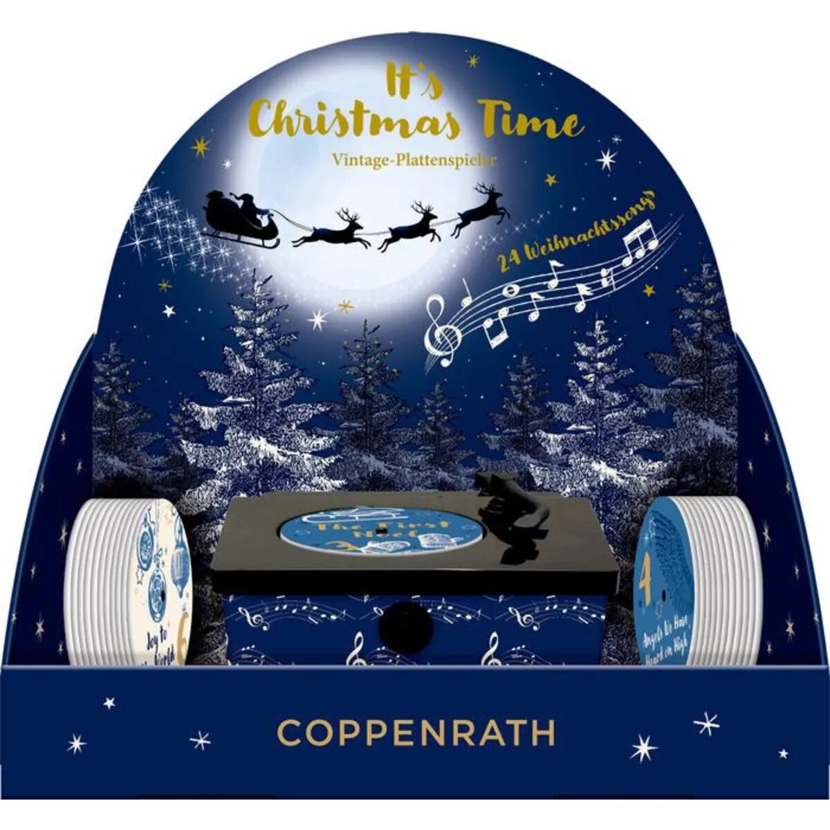 Coppenrath Verlag It's Christmas Time Vintage-Plattensp., Sound-Adventskalender