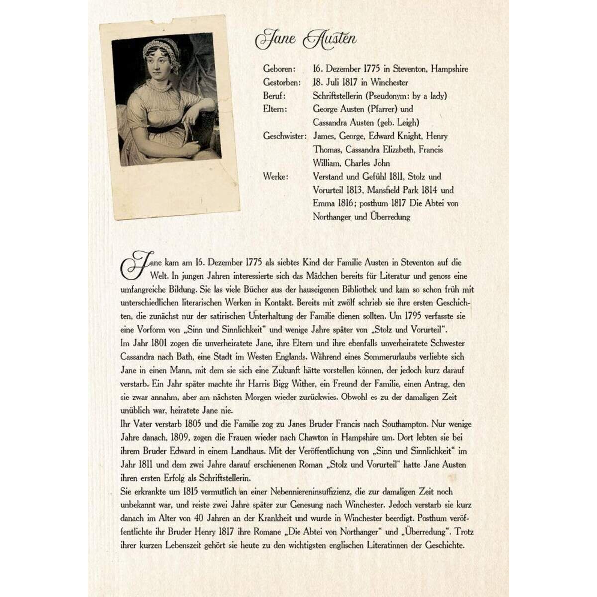 Coppenrath Verlag Jane Austen: Sinn und Sinnlichkeit (Marjolein Bastin)