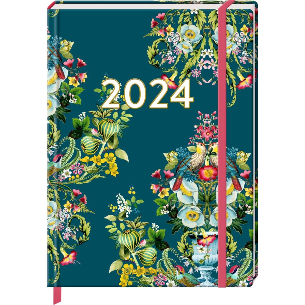 Coppenrath Verlag Kleiner Wochenkalender: Mein Jahr 2024 - Blüten petrol (Edition Barbara Behr)