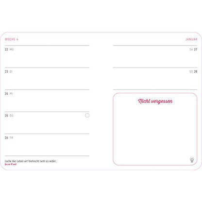 Coppenrath Verlag Kleiner Wochenkalender: Mein Jahr 2024 - Blüten petrol (Edition Barbara Behr)