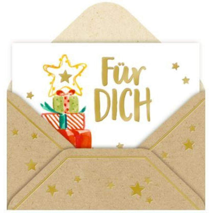 Coppenrath Verlag Mini-Briefchen Weihnachtliche Grüße, 1 Stück, 9-fach sortiert