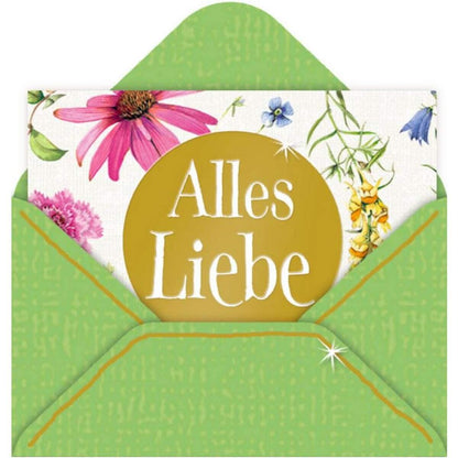 Coppenrath Verlag Mini-Briefchen Zauberhafte Blumenwiese (Bastin) sort.: 1 Stück. 8-fach